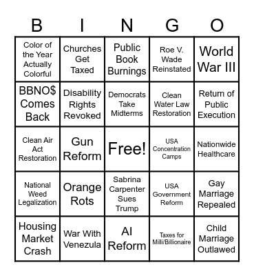 2026 BINGO Card