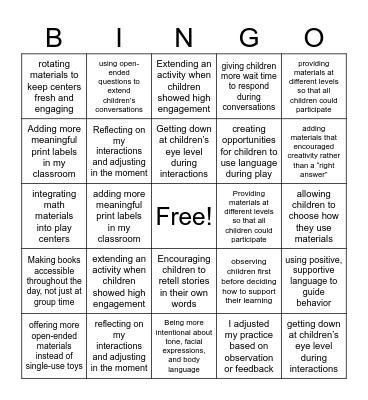 Last Semester I Tried.... Bingo Card