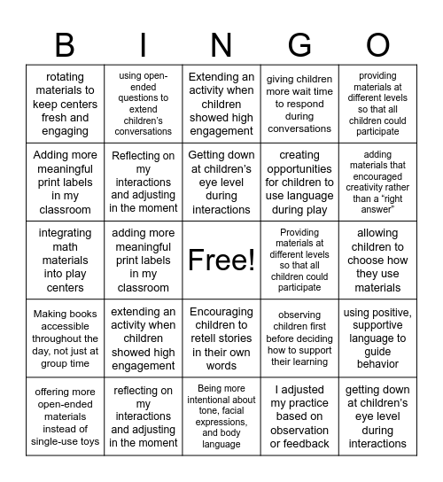 Last Semester I Tried.... Bingo Card