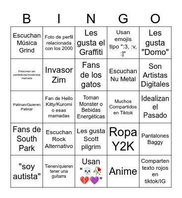 Gente estúpida Bingo Card