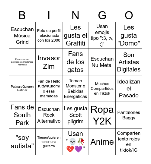 Gente estúpida Bingo Card