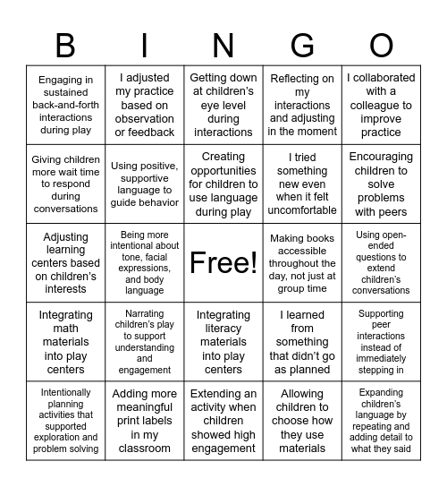 Last Semester I Tried... Bingo Card