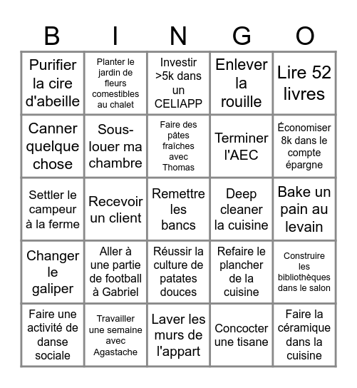 2026 Bingo Card