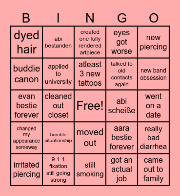 alexei bingo 2026 Bingo Card