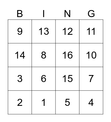 Around the World Bingo Card