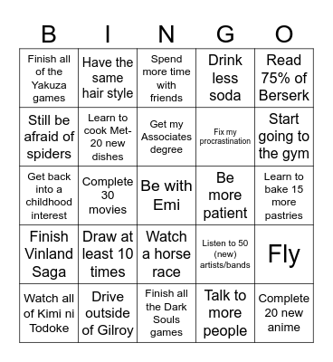 2026 maybe? Bingo Card