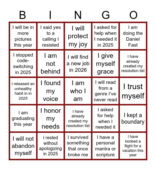 Called. Seen. Heard Bingo Card