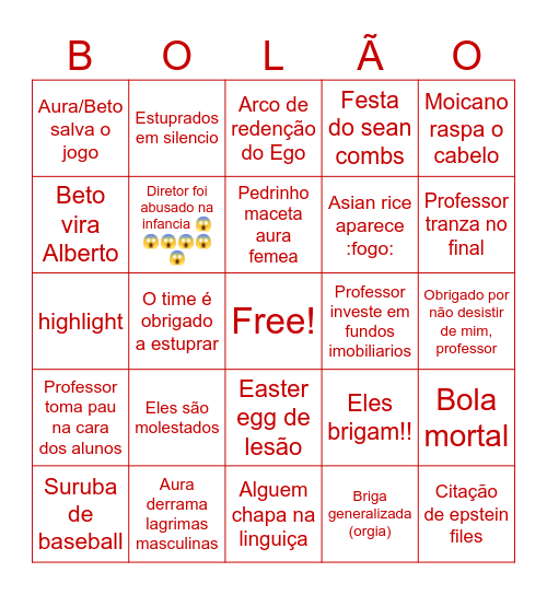 Base bolas Bingo Card