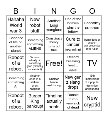 2026 Bingo Card