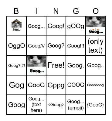 Goog... Bingo Card