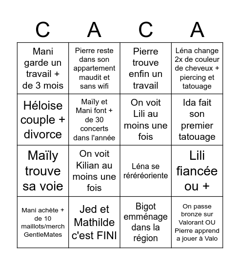 bingo 2026 wooooooooo Bingo Card