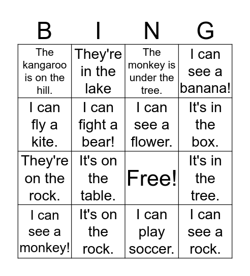 Where is it? Bingo Card
