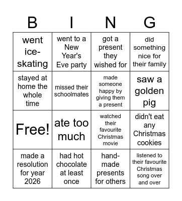 Find someone who... Bingo Card