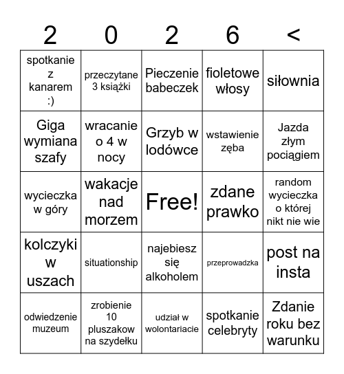 Zocha’s Binog Bingo Card