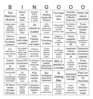Chris Bingo No.2 Bingo Card