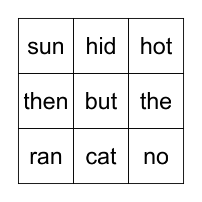 A cat in a pot Bingo Card