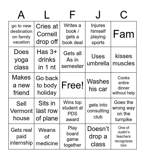 Kapo Bingo Card