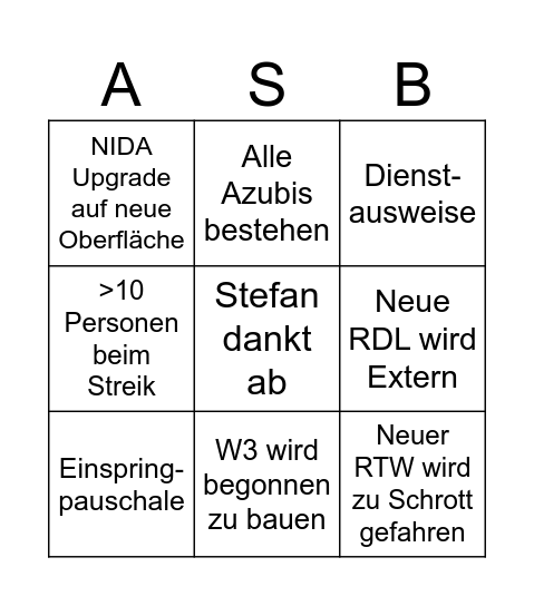 ASB HN 26 Bingo Card
