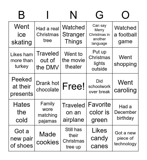 Find Someone Who... Bingo Card