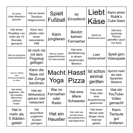 Bingo Card
