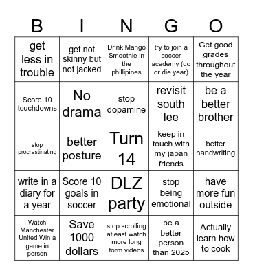 2026 Bingo Card