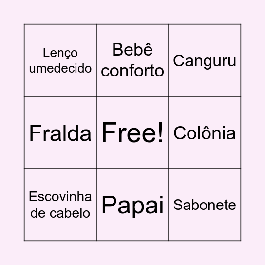 BINGO DA CECÍLIA Bingo Card