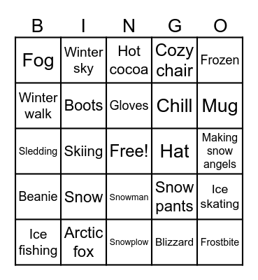 Winter BINGO Card