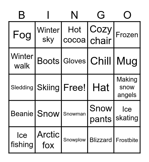 Winter BINGO Card