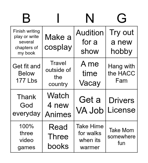 2026 BING Bingo Card