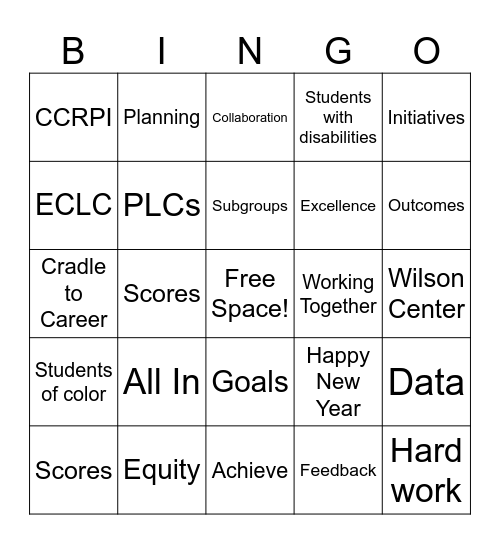Dr. Whitaker's Speech Bingo Card