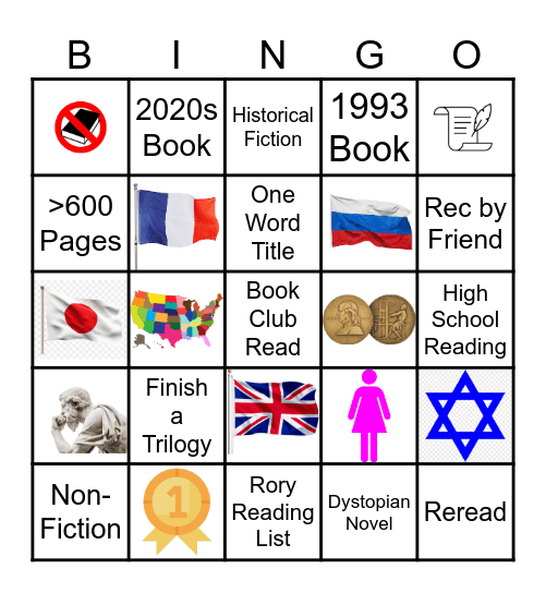 2025 BOOK BINGO Card