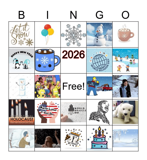 January Bingo Card