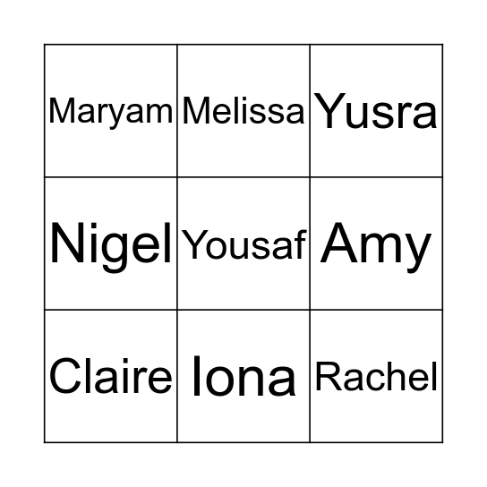 Explore Learning Bingo! Bingo Card