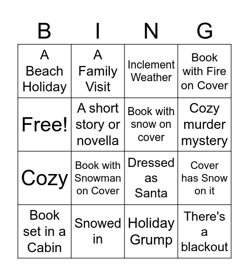 Winter Bingo Card