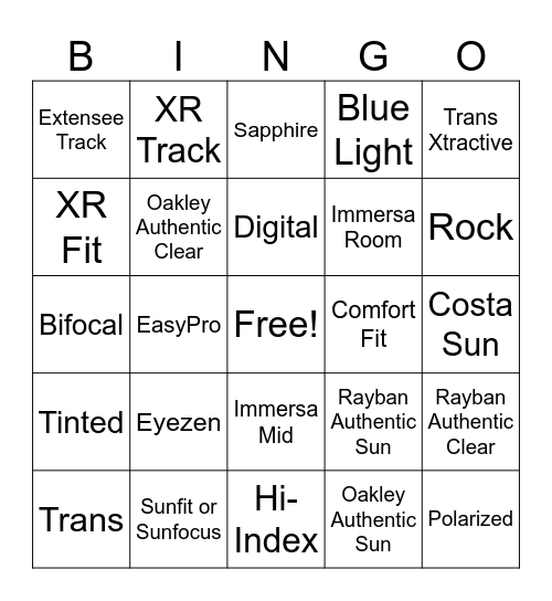 Week 1 Bingo Card