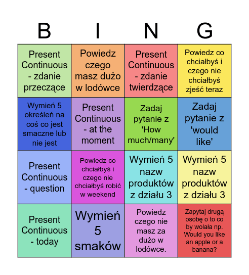 3 unit review Bingo Card