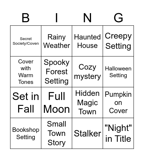 Fall Bingo Card