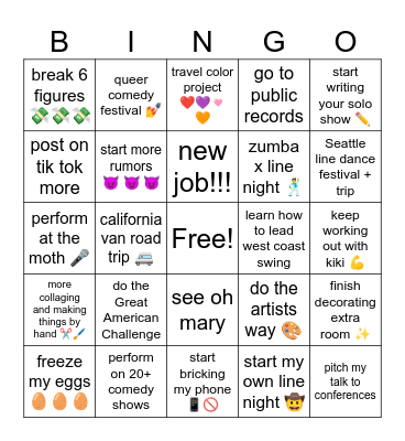 2026 Bingo Card