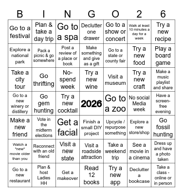 Let the games begin Bingo Card