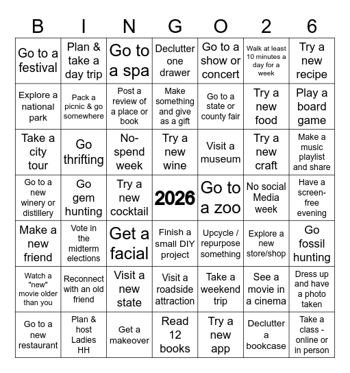Let the games begin Bingo Card