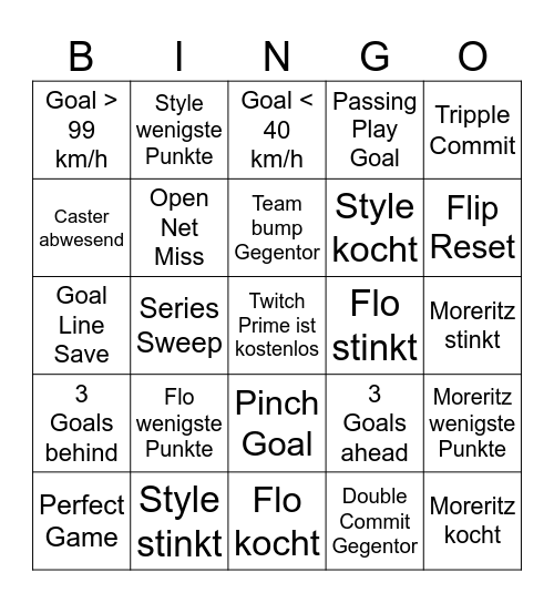 Bingo Card RL Bingo Card