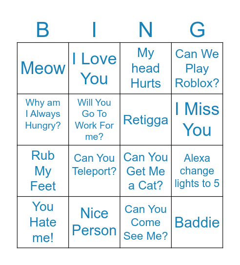Brookego Bingo Card