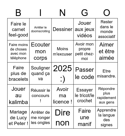 2025 ! Bingo Card