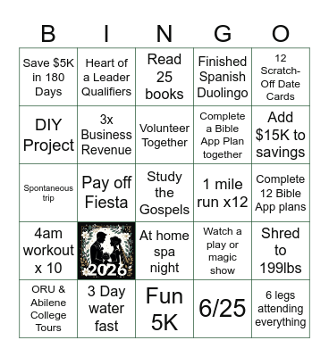 2026 Bingo Card