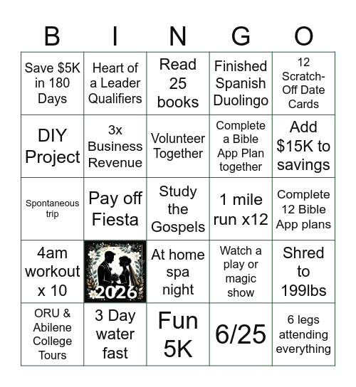 2026 Bingo Card