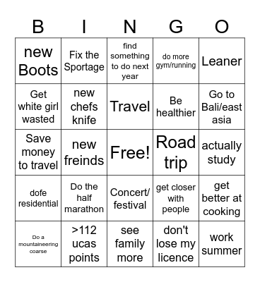 Bingo card 2026 Bingo Card