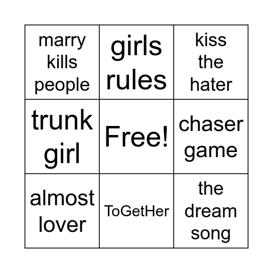 GL series to watch in 2026 Bingo Card
