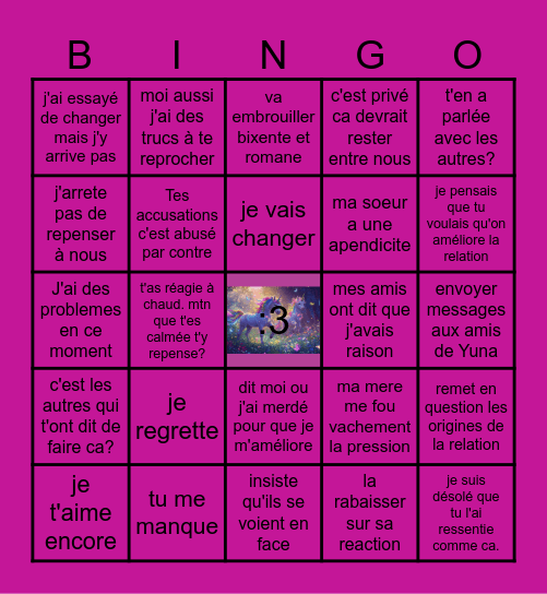 Alitair 2026 Bingo Card