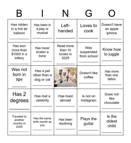 Find someone who.... Bingo Card