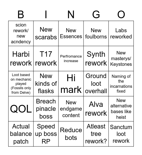 Bingo Card